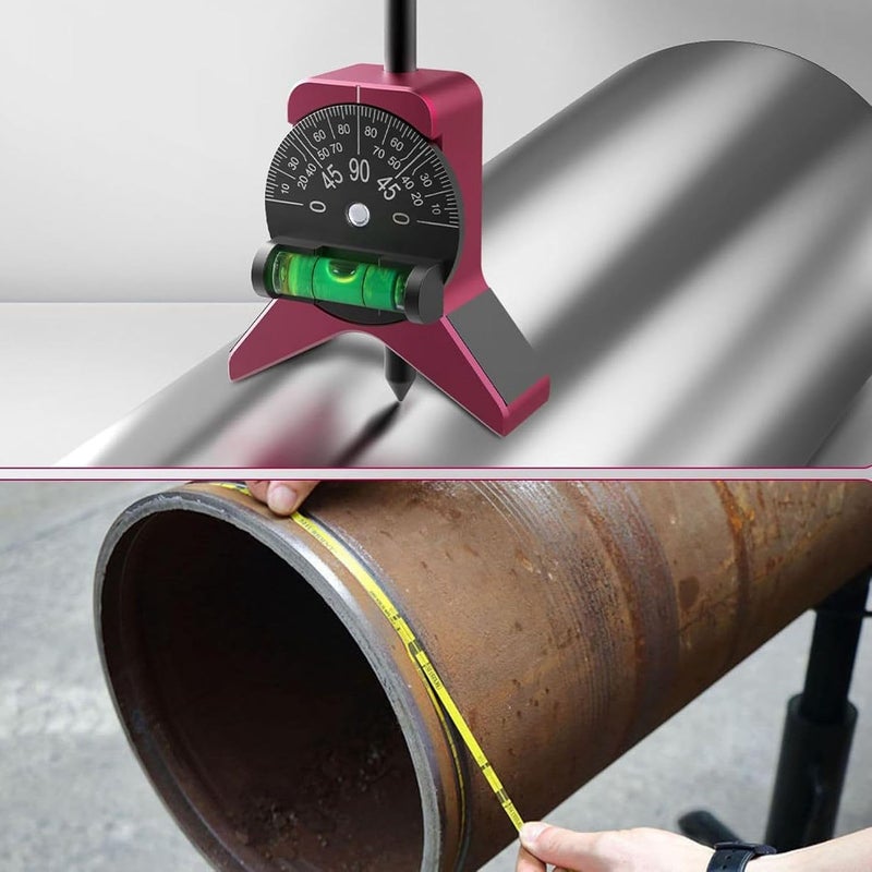 Ashata Pipe Center Finder, Pipefitter Tools with Magnetic Centering Head, Pipe Fitting Tools Center Finder to Measure Pipe Diameter from 1-1/2 to 6 Diameter - Image 5